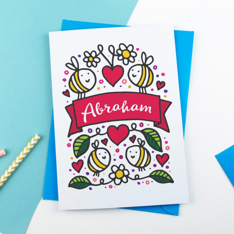Bee Valentine Card Illustration